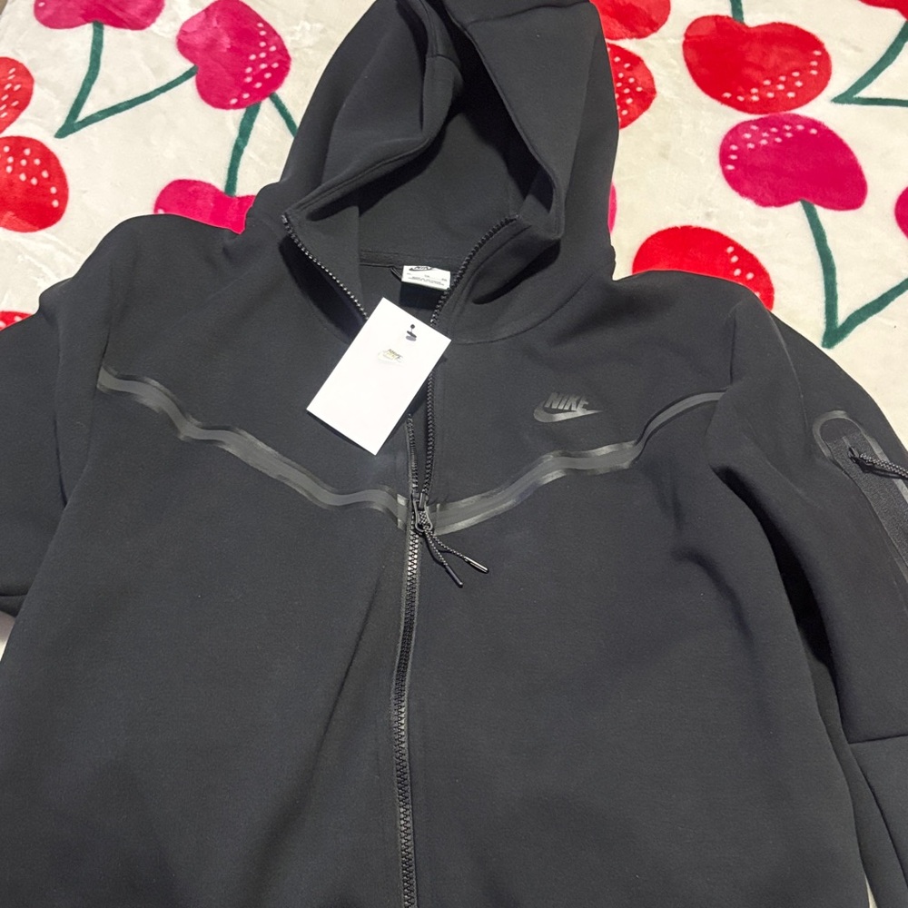 Nike Charcoal Full-Zip Hoodie;Nike Tech